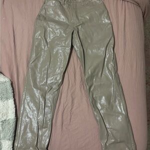 Abercrombie & Fitch Glossy Beige Pants